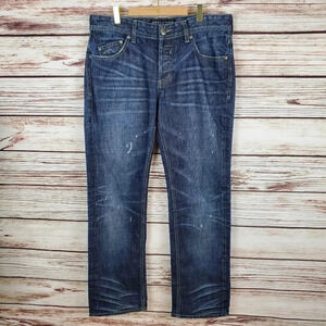 Affliction Los Angeles Men's 32x31 Ace Slim Straight Leg Distressed Jeans